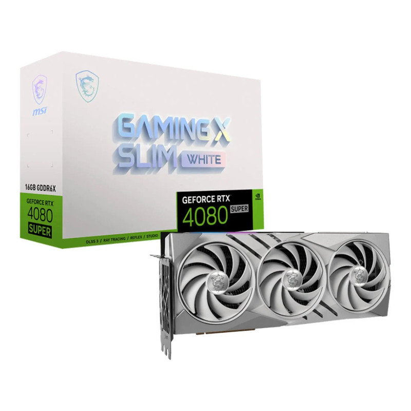 MSI GeForce RTX 4080 SUPER 16GB GDDR6X Gaming X Slim Graphics Card - White Edition- كرت شاشة